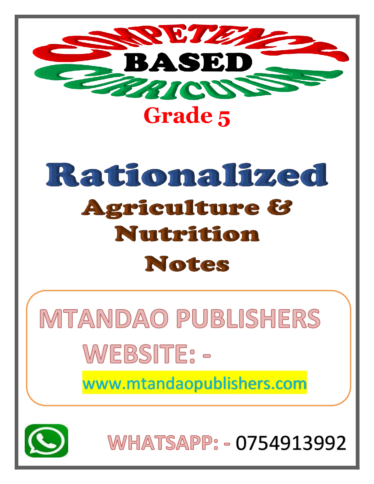 G5 Agric & Nutrition — Page 1 Sample