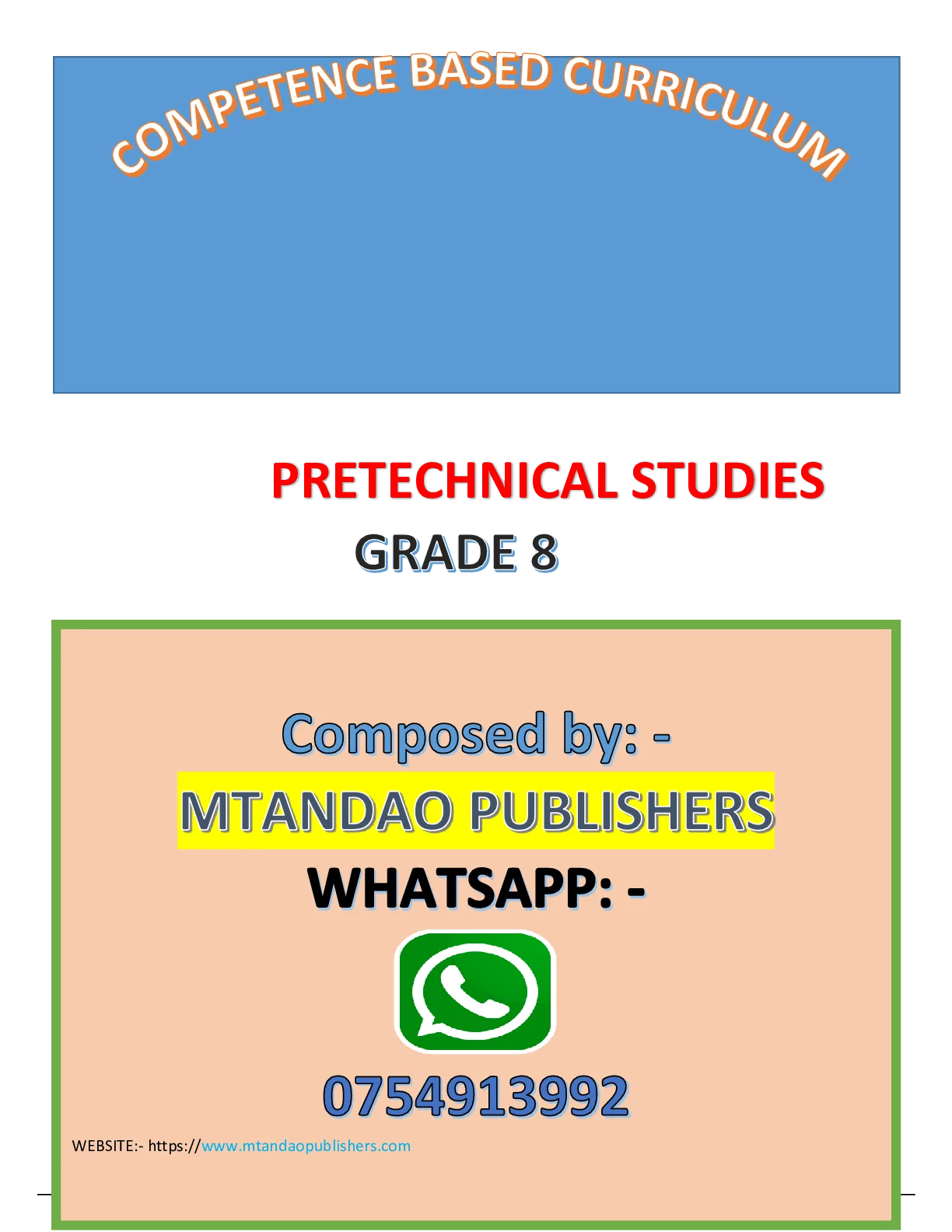 Pretechnical Studies Grade 8 — Page 1 Sample