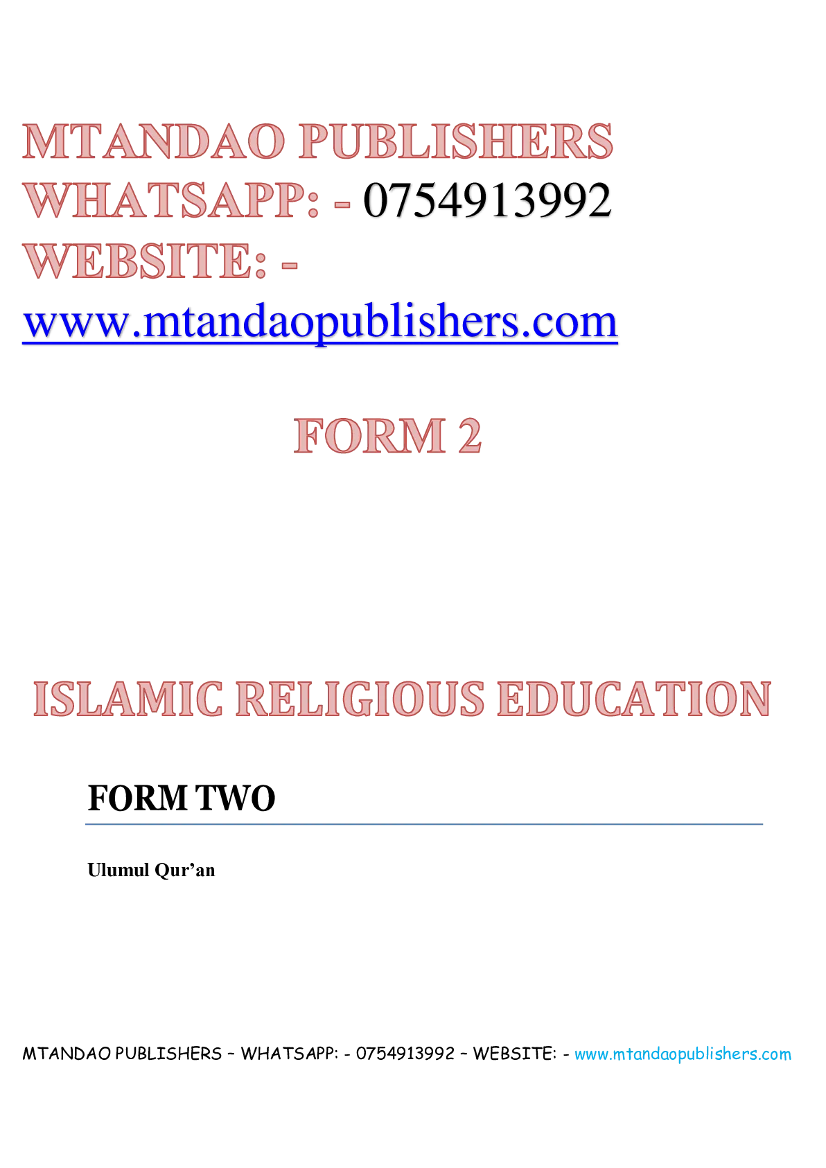 IRE Form 2 Notes — Page 1 Sample