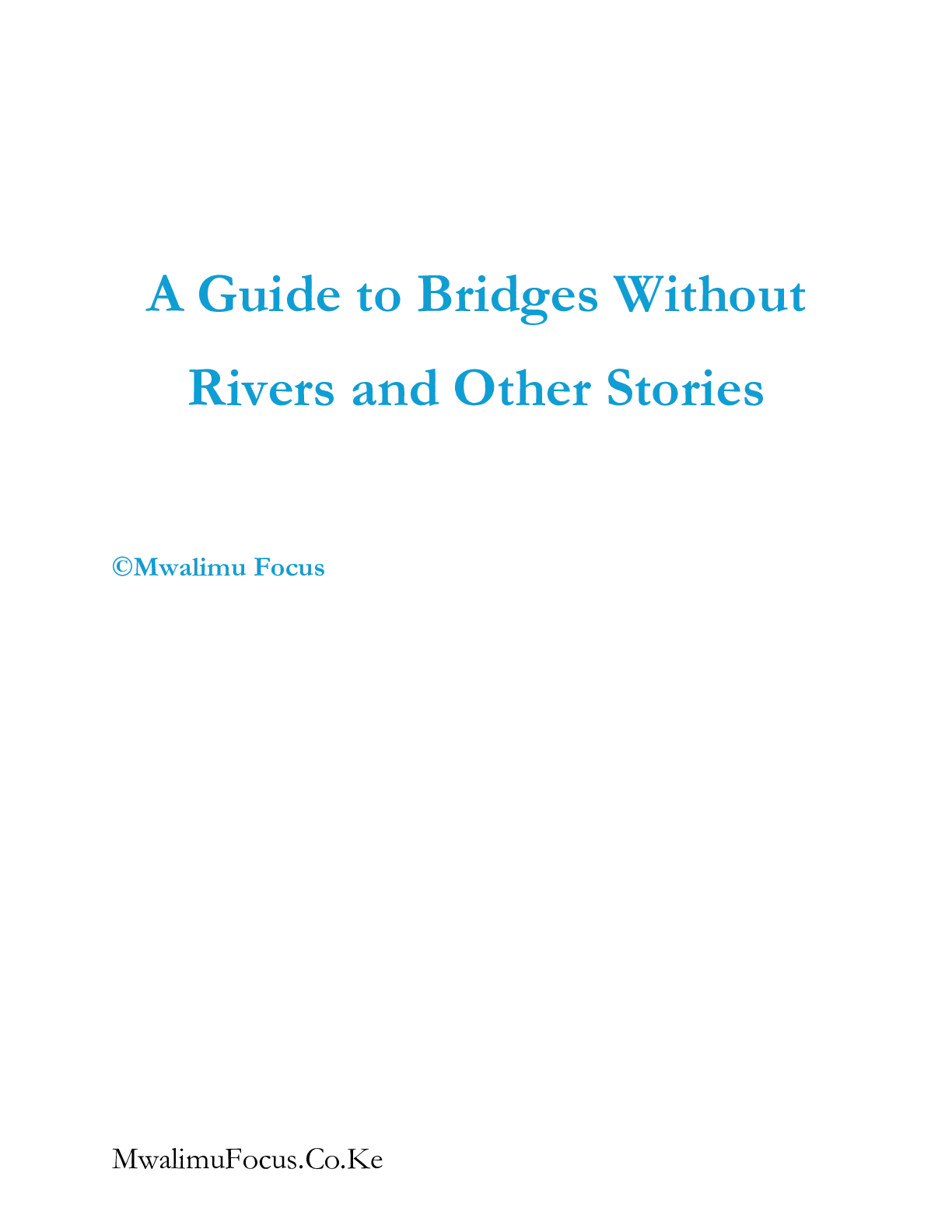 Bridges Without Rivers Guide — Page 1 Sample